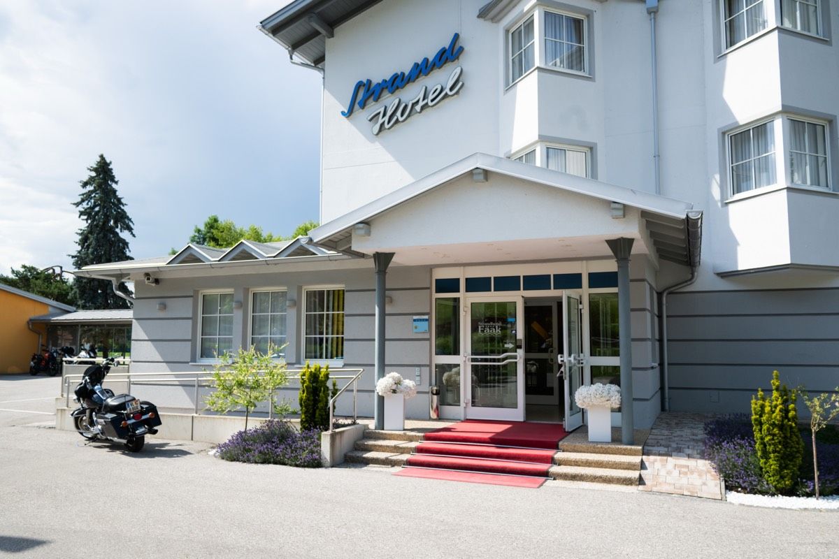 Terrace of the lakeside restaurant