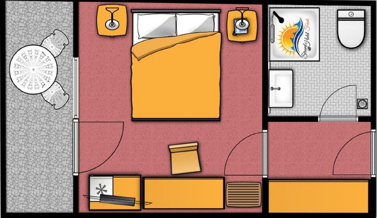 Floor plan Double Room lake view